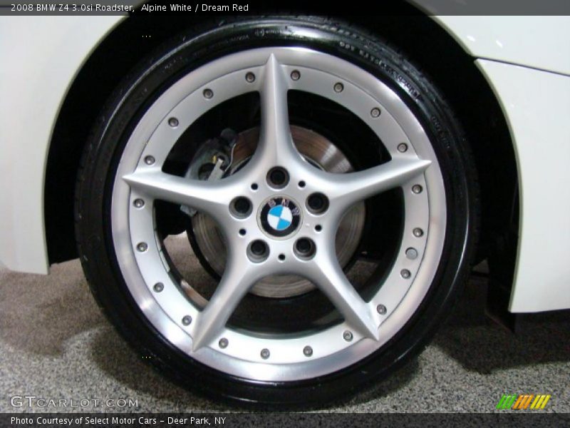 Alpine White / Dream Red 2008 BMW Z4 3.0si Roadster