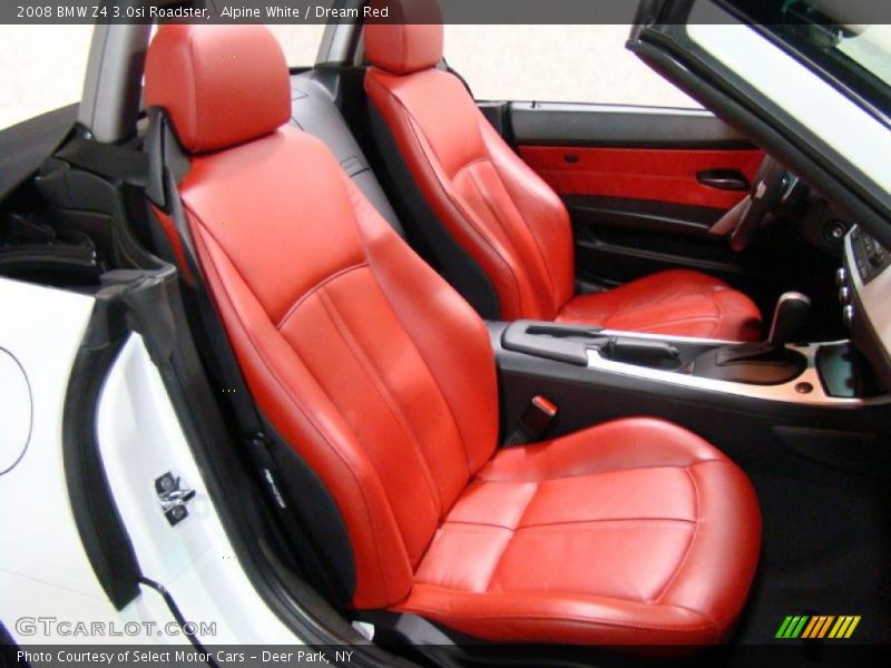 Alpine White / Dream Red 2008 BMW Z4 3.0si Roadster