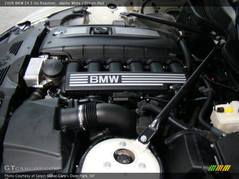 Alpine White / Dream Red 2008 BMW Z4 3.0si Roadster