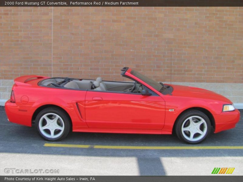 Performance Red / Medium Parchment 2000 Ford Mustang GT Convertible