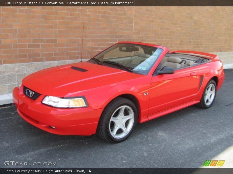Performance Red / Medium Parchment 2000 Ford Mustang GT Convertible