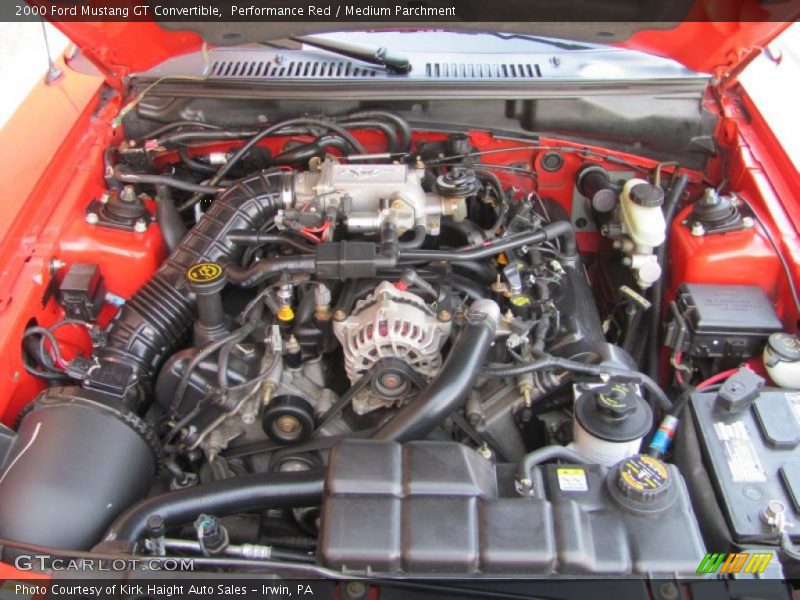 Performance Red / Medium Parchment 2000 Ford Mustang GT Convertible