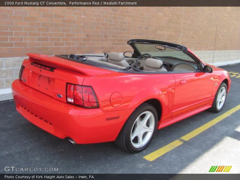 Performance Red / Medium Parchment 2000 Ford Mustang GT Convertible