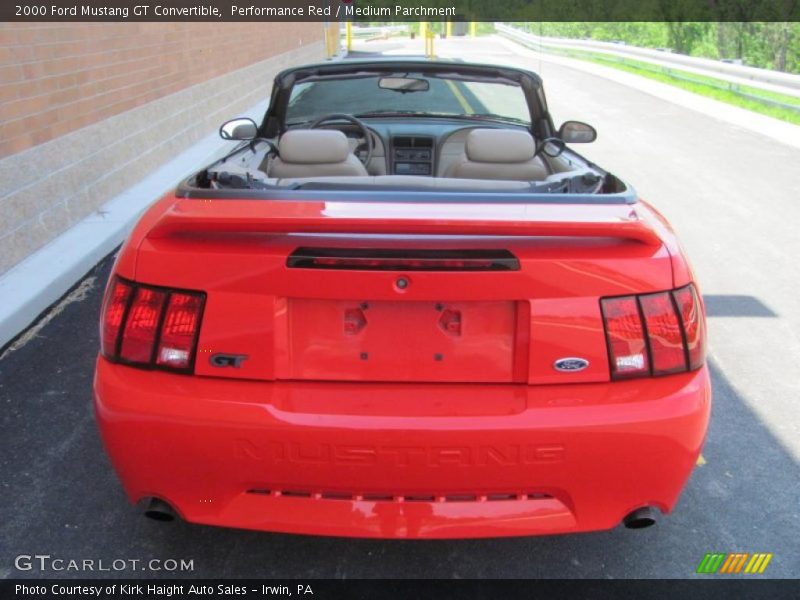 Performance Red / Medium Parchment 2000 Ford Mustang GT Convertible
