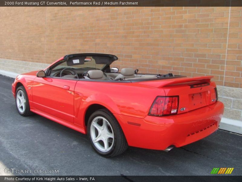 Performance Red / Medium Parchment 2000 Ford Mustang GT Convertible