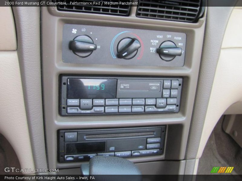 Performance Red / Medium Parchment 2000 Ford Mustang GT Convertible