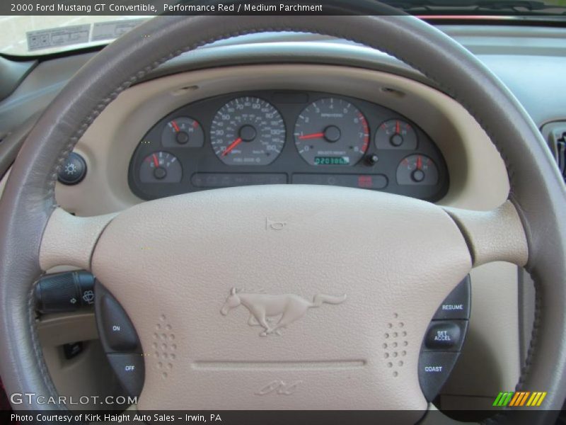 Performance Red / Medium Parchment 2000 Ford Mustang GT Convertible