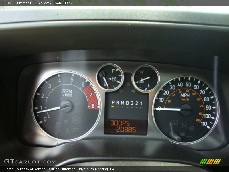 Yellow / Ebony Black 2007 Hummer H3
