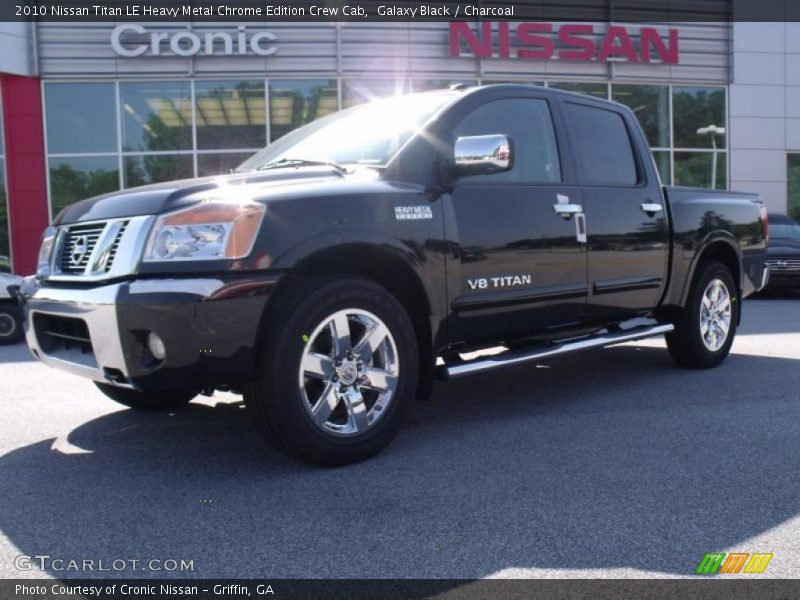 Galaxy Black / Charcoal 2010 Nissan Titan LE Heavy Metal Chrome Edition Crew Cab