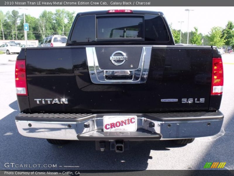 Galaxy Black / Charcoal 2010 Nissan Titan LE Heavy Metal Chrome Edition Crew Cab