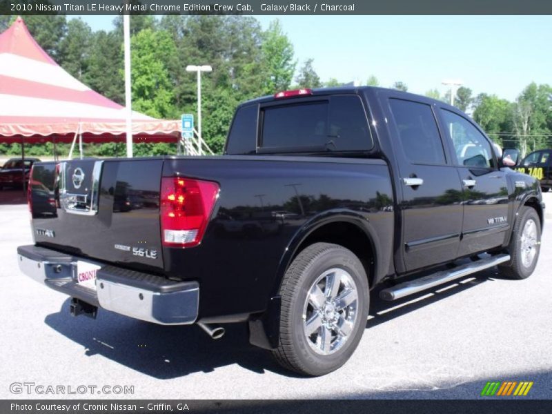 Galaxy Black / Charcoal 2010 Nissan Titan LE Heavy Metal Chrome Edition Crew Cab