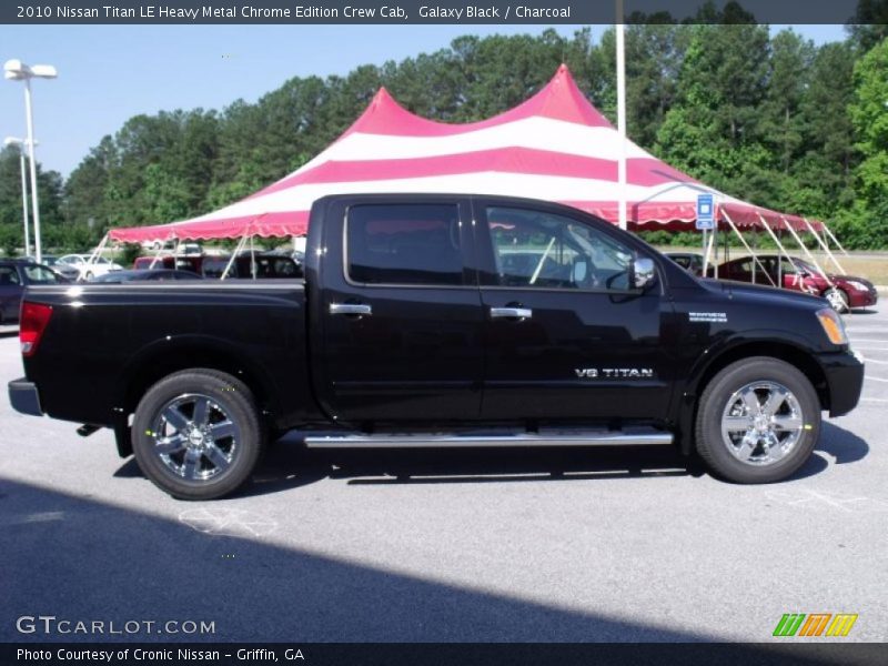 Galaxy Black / Charcoal 2010 Nissan Titan LE Heavy Metal Chrome Edition Crew Cab