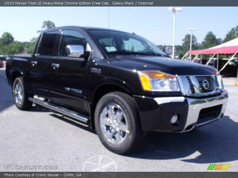 Galaxy Black / Charcoal 2010 Nissan Titan LE Heavy Metal Chrome Edition Crew Cab