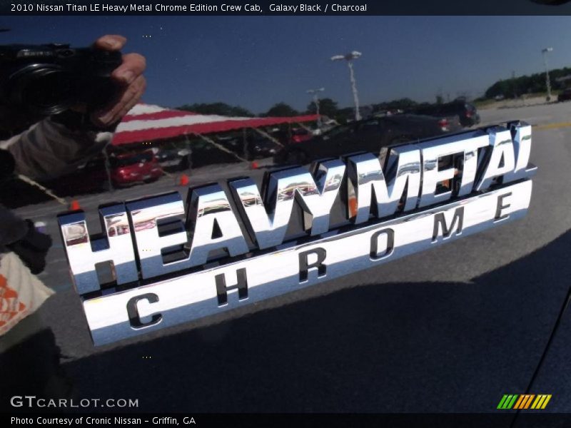 Galaxy Black / Charcoal 2010 Nissan Titan LE Heavy Metal Chrome Edition Crew Cab