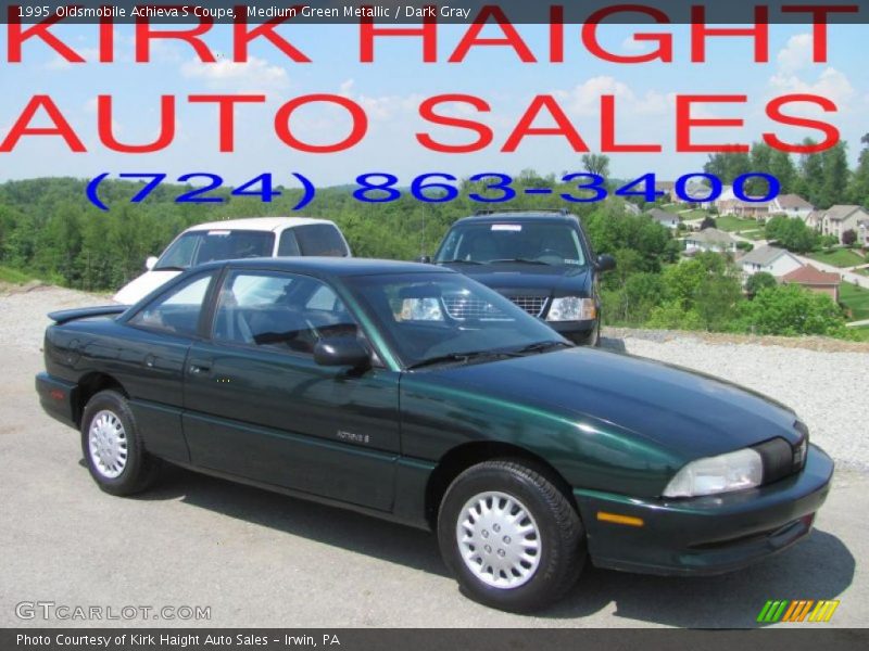 Medium Green Metallic / Dark Gray 1995 Oldsmobile Achieva S Coupe