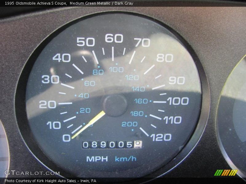 Medium Green Metallic / Dark Gray 1995 Oldsmobile Achieva S Coupe