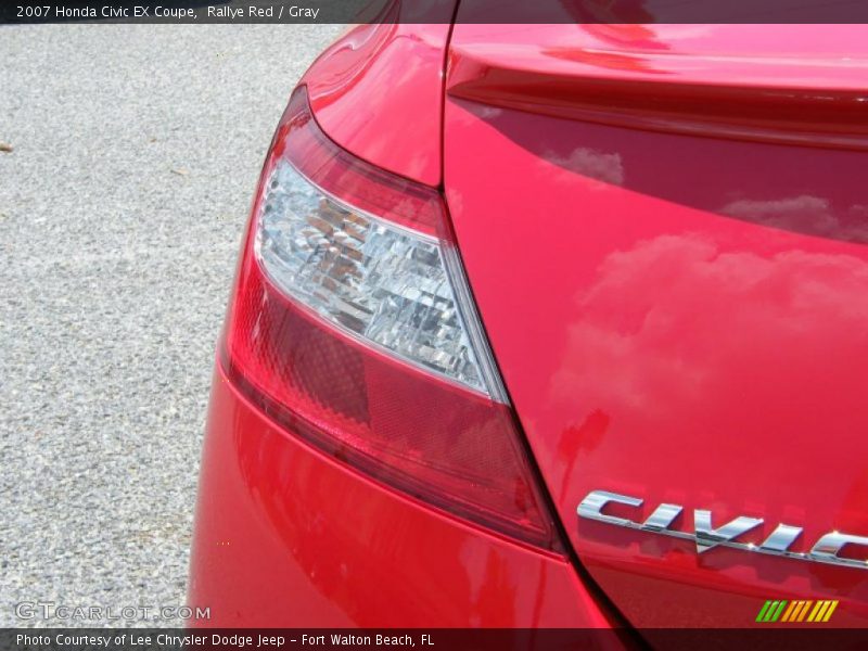 Rallye Red / Gray 2007 Honda Civic EX Coupe