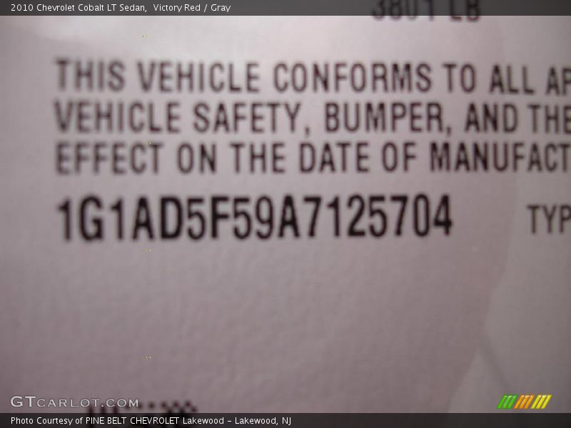 Victory Red / Gray 2010 Chevrolet Cobalt LT Sedan