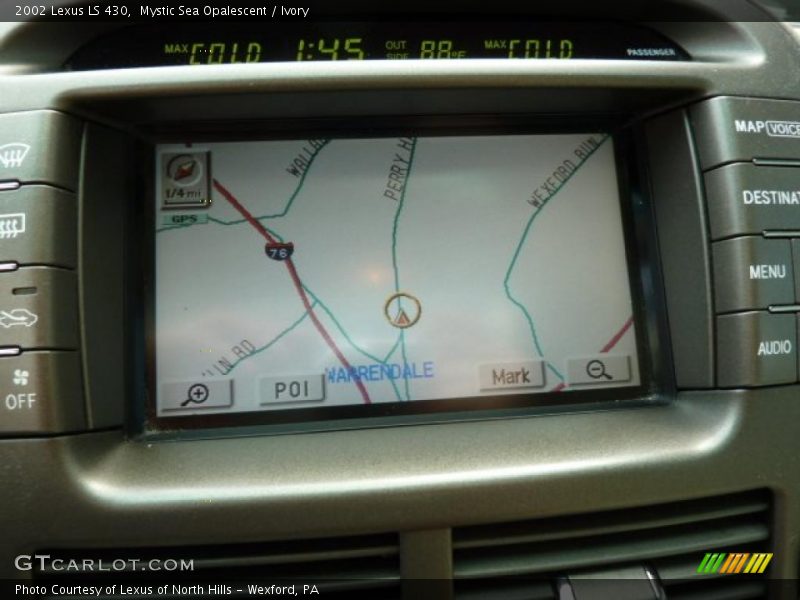 Mystic Sea Opalescent / Ivory 2002 Lexus LS 430