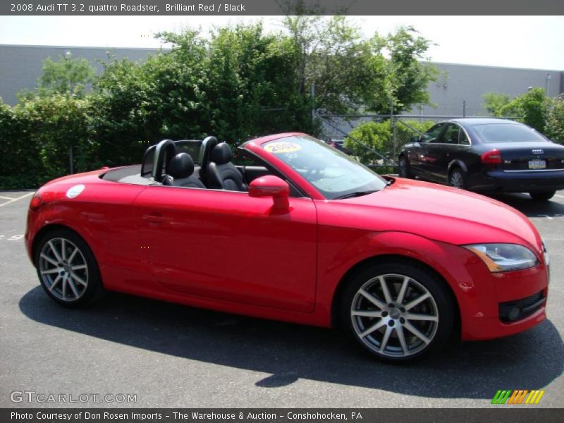 Brilliant Red / Black 2008 Audi TT 3.2 quattro Roadster