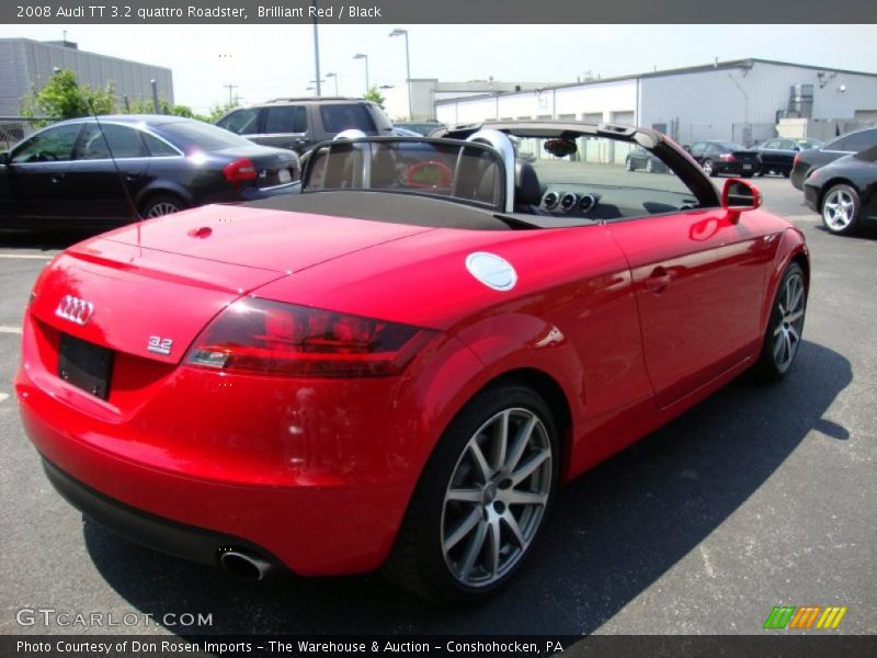 Brilliant Red / Black 2008 Audi TT 3.2 quattro Roadster