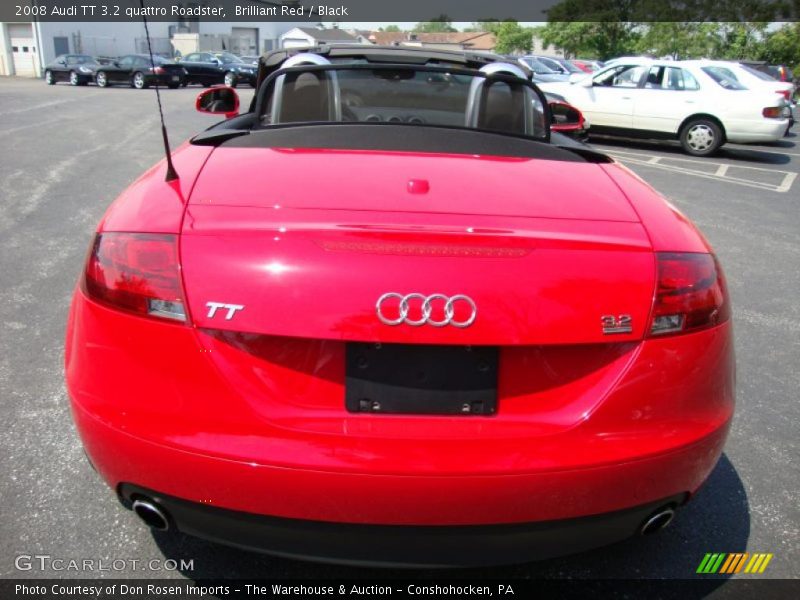 Brilliant Red / Black 2008 Audi TT 3.2 quattro Roadster