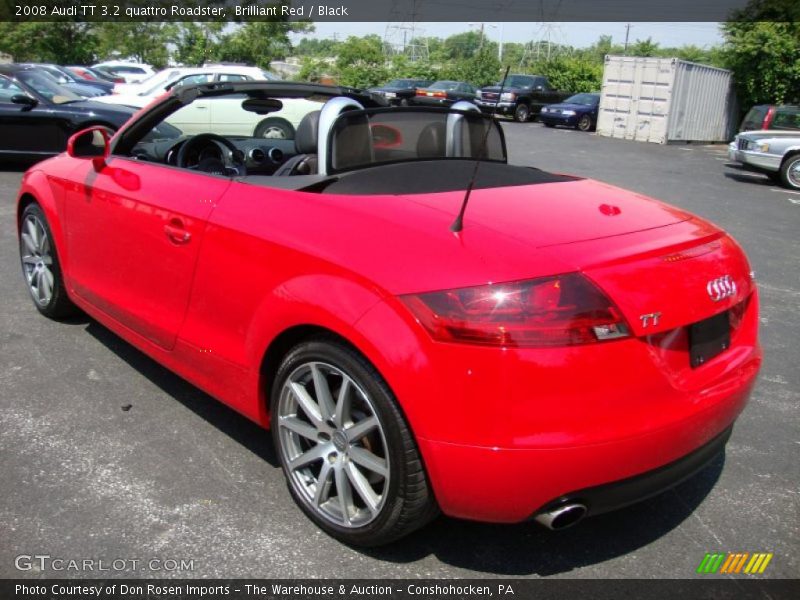 Brilliant Red / Black 2008 Audi TT 3.2 quattro Roadster