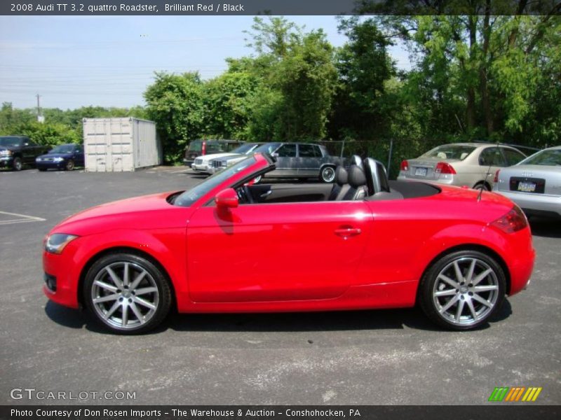Brilliant Red / Black 2008 Audi TT 3.2 quattro Roadster