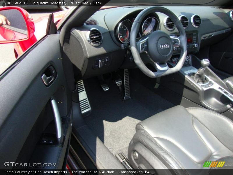 Brilliant Red / Black 2008 Audi TT 3.2 quattro Roadster