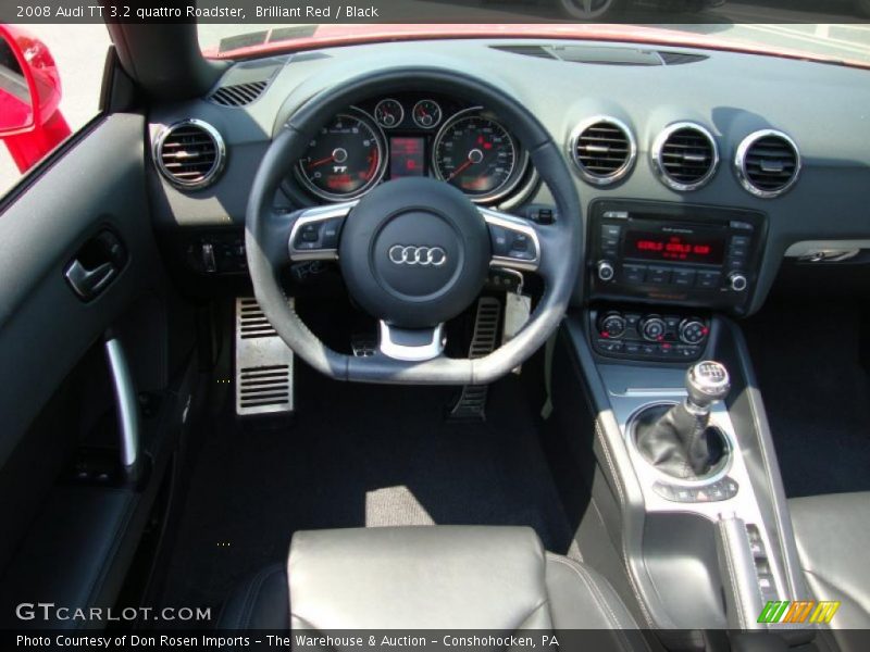 Brilliant Red / Black 2008 Audi TT 3.2 quattro Roadster