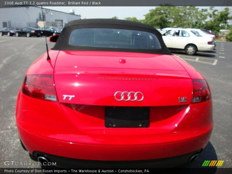 Brilliant Red / Black 2008 Audi TT 3.2 quattro Roadster