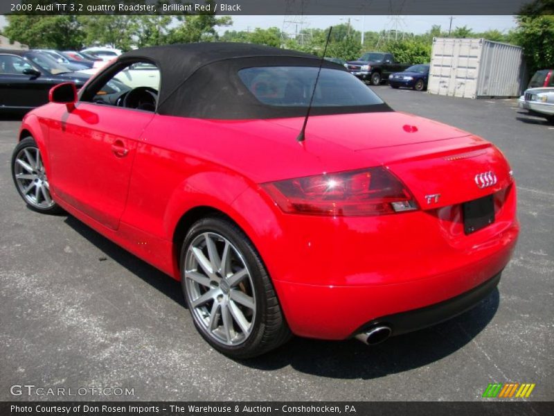 Brilliant Red / Black 2008 Audi TT 3.2 quattro Roadster