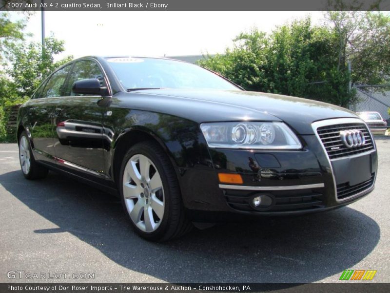 Brilliant Black / Ebony 2007 Audi A6 4.2 quattro Sedan
