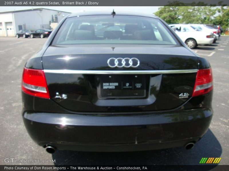 Brilliant Black / Ebony 2007 Audi A6 4.2 quattro Sedan