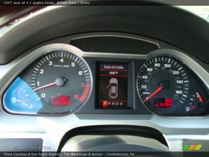 Brilliant Black / Ebony 2007 Audi A6 4.2 quattro Sedan