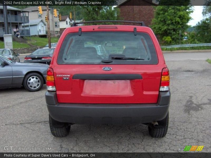 Bright Red / Medium Graphite 2002 Ford Escape XLS V6 4WD