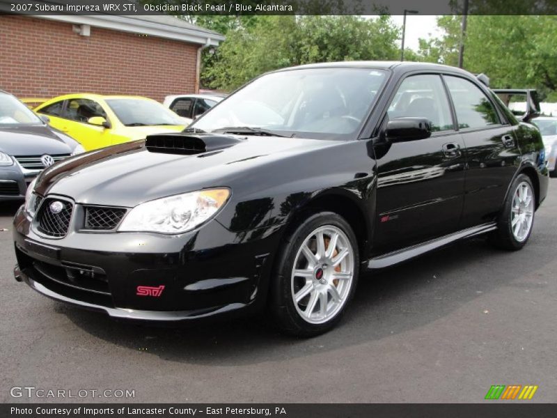 Obsidian Black Pearl / Blue Alcantara 2007 Subaru Impreza WRX STi
