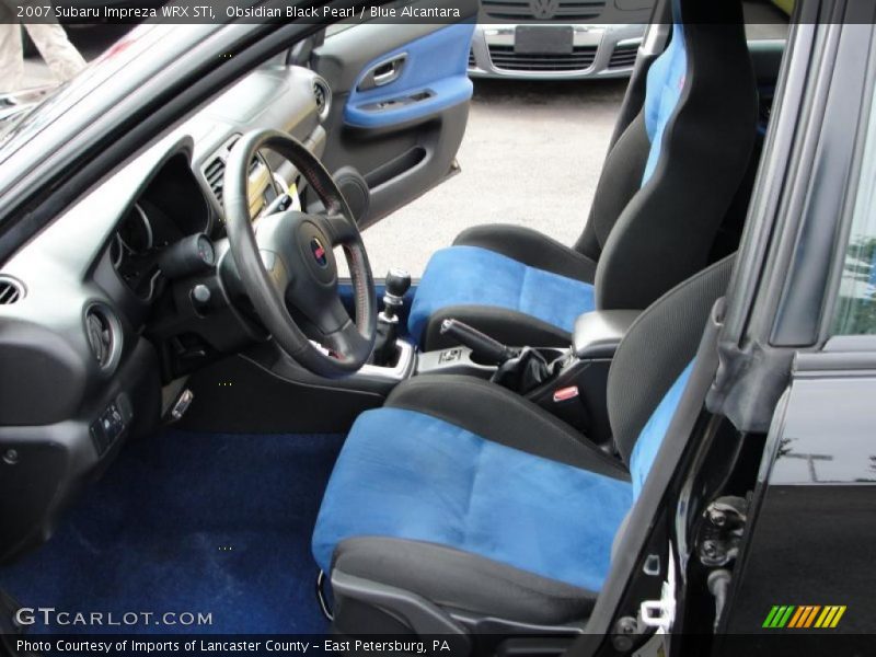 Obsidian Black Pearl / Blue Alcantara 2007 Subaru Impreza WRX STi