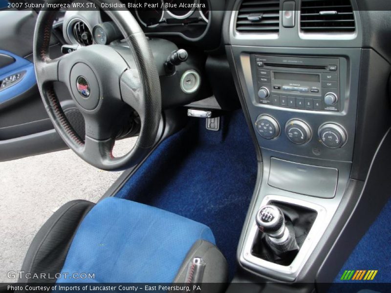 Obsidian Black Pearl / Blue Alcantara 2007 Subaru Impreza WRX STi