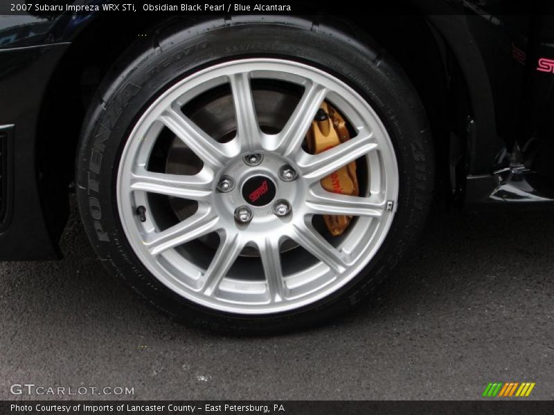 Obsidian Black Pearl / Blue Alcantara 2007 Subaru Impreza WRX STi
