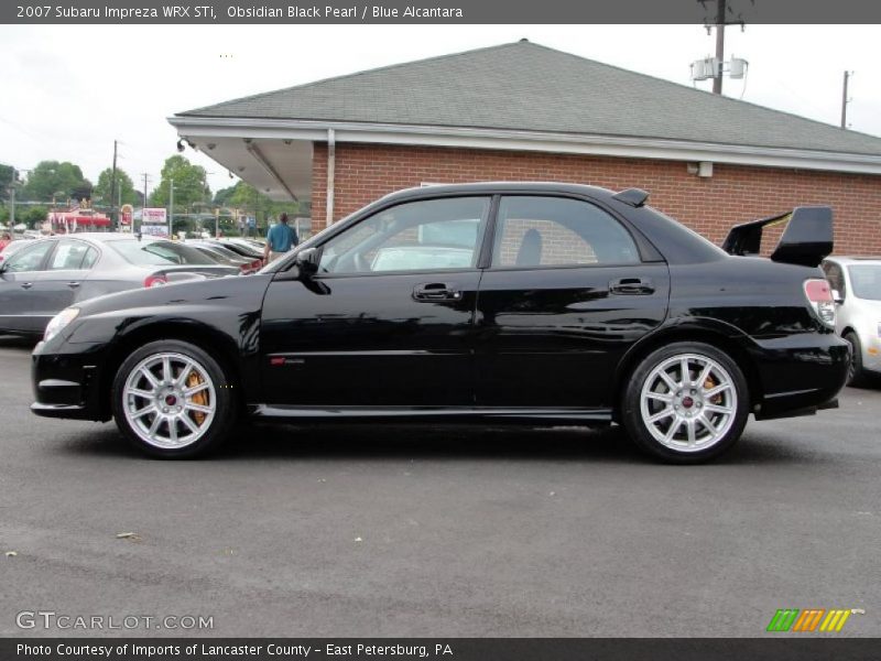 Obsidian Black Pearl / Blue Alcantara 2007 Subaru Impreza WRX STi