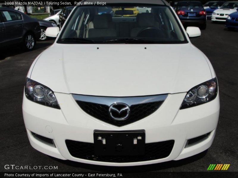 Rally White / Beige 2008 Mazda MAZDA3 i Touring Sedan