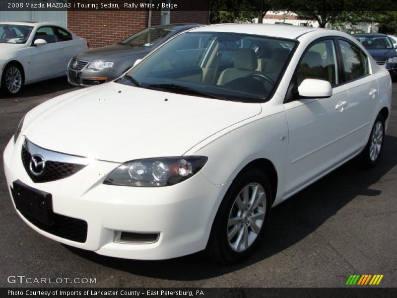 Rally White / Beige 2008 Mazda MAZDA3 i Touring Sedan