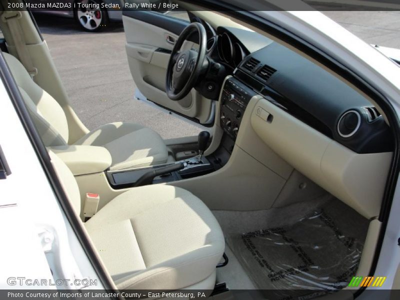 Rally White / Beige 2008 Mazda MAZDA3 i Touring Sedan