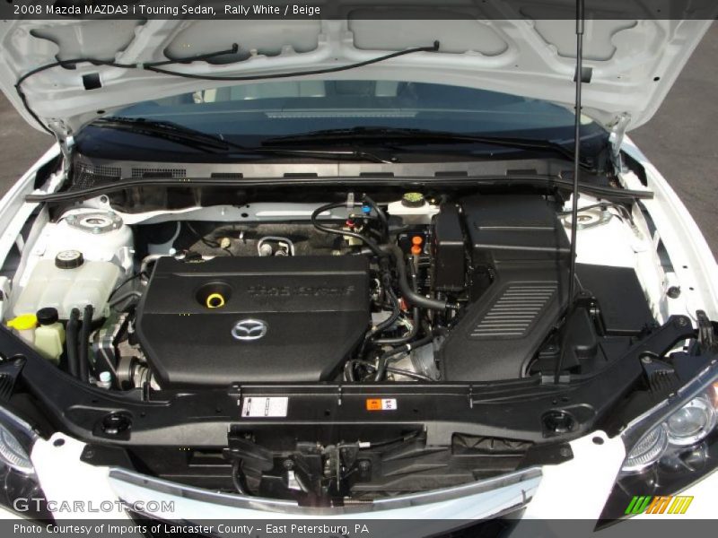 Rally White / Beige 2008 Mazda MAZDA3 i Touring Sedan