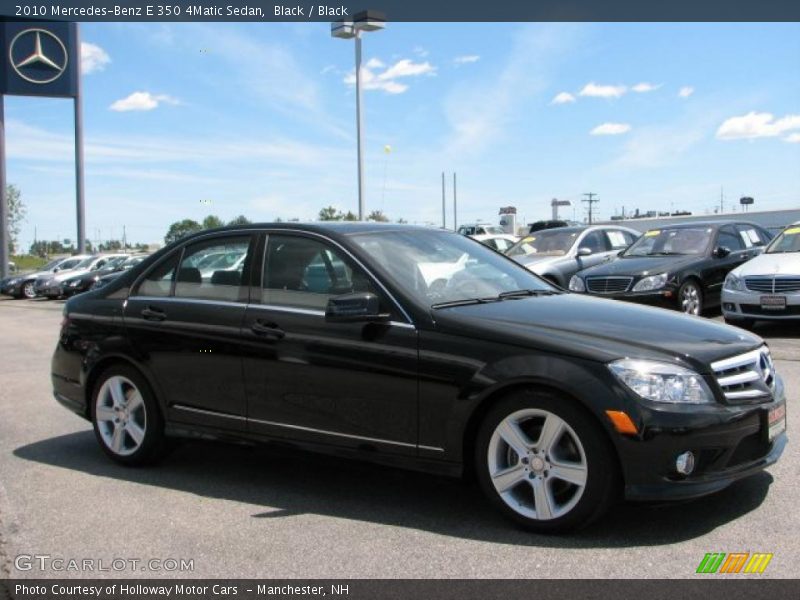 Black / Black 2010 Mercedes-Benz E 350 4Matic Sedan