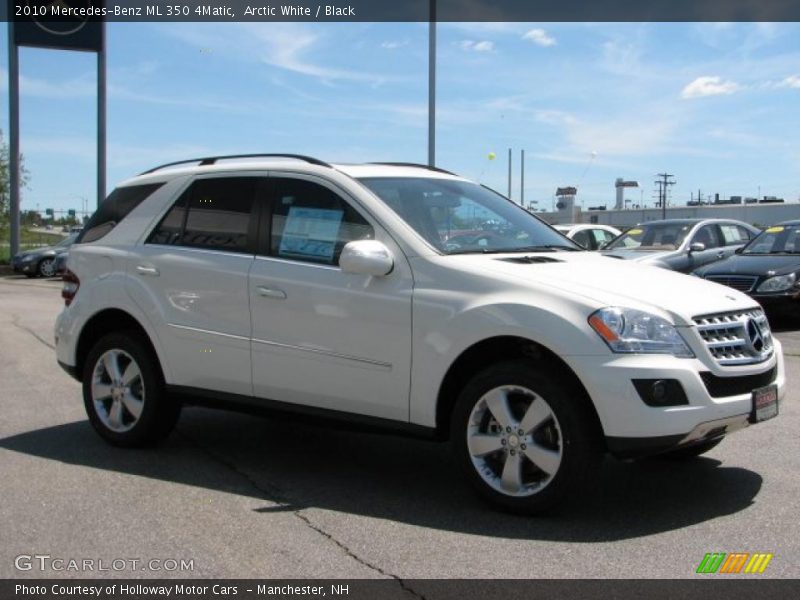 Arctic White / Black 2010 Mercedes-Benz ML 350 4Matic