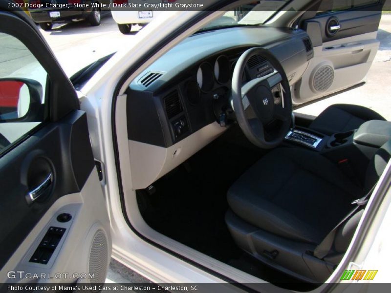 Stone White / Dark Slate Gray/Light Graystone 2007 Dodge Charger
