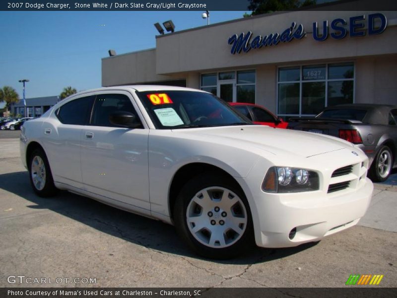 Stone White / Dark Slate Gray/Light Graystone 2007 Dodge Charger