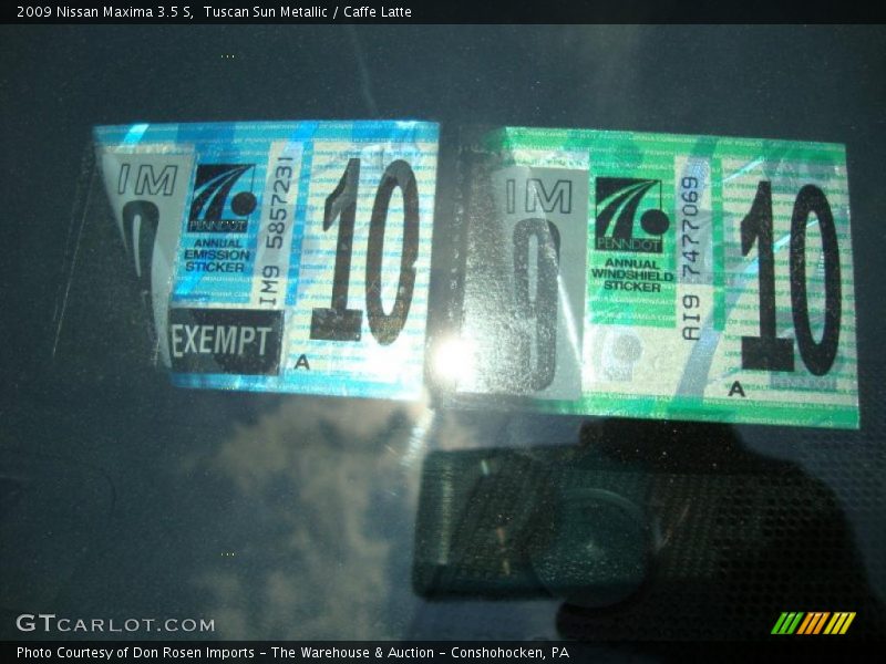 Tuscan Sun Metallic / Caffe Latte 2009 Nissan Maxima 3.5 S